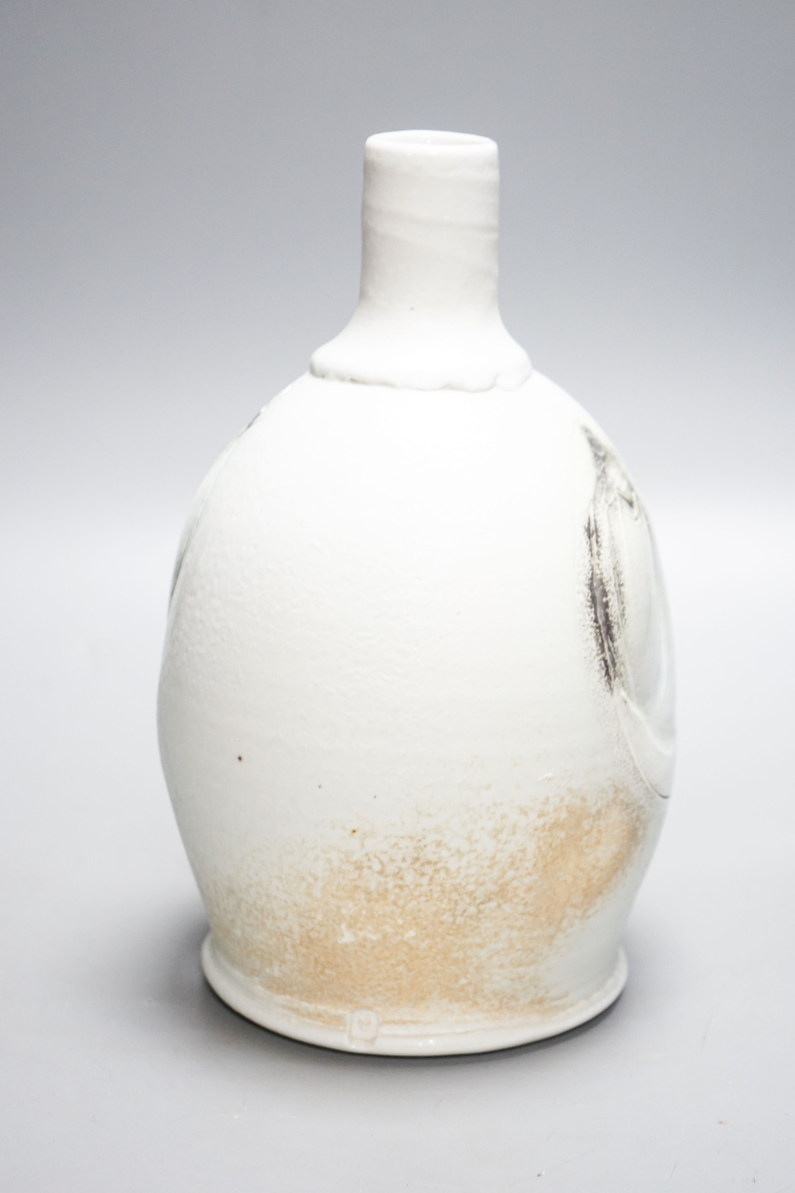 Jack Doherty (b.1948), an incised bottle vase 26cm